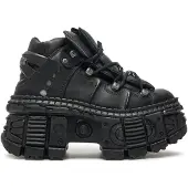 New rock Snørestøvler 'Wall106-S12' sort