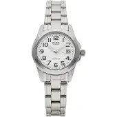 Casio Dameur LTP-1259PD-7BEG Collection Hvid/Stål Ø28 mm