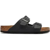 Birkenstock Birkenstocktil mænd. 752481 Læder Arizona sandaler (Regular Fit) sort (40), Fast, Ingen, Casual