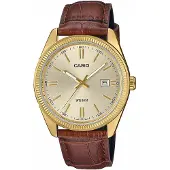 Casio Herreur MTP-1302PGL-9AVEF Timeless Collection Guld/Læder
