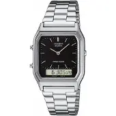 Casio Herreur AQ-230A-1DMQYES Collection Sort/Stål 38.8x27.8 mm