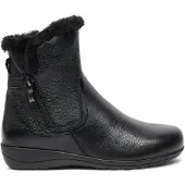 Caprice Bootie, black, made of Leather and synthetic with Wedge heel, Size 37