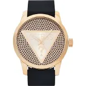 GUESS Analogt ur 'BADGE' guld / sort