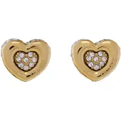 GUESS Øreringe 'L.O.V.E.' guld / transparent