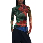 Desigual Sweatshirt 'by Mr. Christian Lacroix' grøn / melon