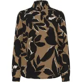 Kaffe Bluse 'KAamber' lysebrun / sort / hvid