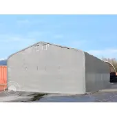 TOOLPORT 8x12m, Telthal, PVC-teltdug, grå, med statikpakke (blød undergrund)