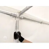 TOOLPORT 4x16m PVC lagertelt, mørkegrøn, med bundramme, uden statikpakke
