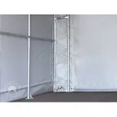 TOOLPORT 4x8m, Telthal, PRIMEtex-PVC-teltdug, grå, med statikpakke (blød undergrund)