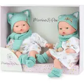 Perletti Pitus Twins Dukke 40 Cm