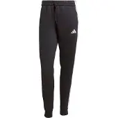 Adidas Sportsbukser 'ESSENTIALS 3-STRIPES FLEECE SLIM' sort / hvid