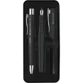 Faber-Castell Poly Ball Set, Sort, 3 stk, Kuglepen + fyldepen