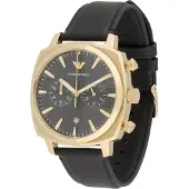 Giorgio Armani Analogt ur guld / sort