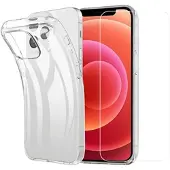 Saii 2-i-1 iPhone 13 Mini TPU Cover & Skærmbeskyttelse Hærdet Glas