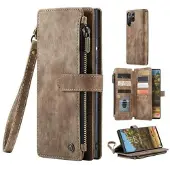 CASEME C30 Multifunktionel Samsung Galaxy S22 Ultra 5G Pung - Brun