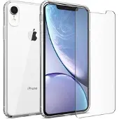 Saii 2-i-1 iPhone XR TPU Cover & Hærdet Glas