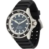 Emporio Armani Analogt ur marin / sort / sølv