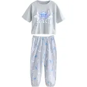 Next Nattøj 'Disney Lilo and Stitch' royalblå / lyseblå / lysegrå / hvid