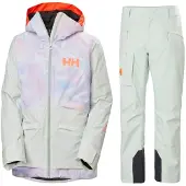 Helly Hansen Powchaser 2.0, skijakke, dame, lysegrøn/lyselilla