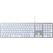 Deltaco Aluminium Keyboard - Tastatur - Nordisk - Sølv