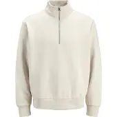 Jack & Jones Ensfarvet Sweatshirt Med Halv Lynlås