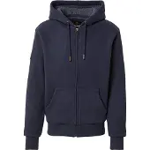 Superdry Superdrytil mænd. M2014502A Borg-foret sweatshirt navy (XXL), Casual, Bomuld, Lange ærmer, Blå
