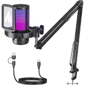 MAONO DGM20S Gaming-mikrofon med LED - Sort