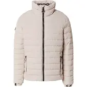 Superdry Superdrytil mænd. M5011757A Quiltet jakke med Fuji-print, grå (XL), Casual, Genanvendt polister, Bæredygtig