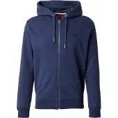 Superdry Superdrytil mænd. M2014128A Essential Zip Sweatshirt navy (S), Casual, Bomuld, Blå