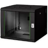Digitus Professional Unique DN-19 09-U-3-SW - Rack kabinet - vægmonterbar - sort, RAL 9005 - 9U - 19