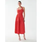 BWLDR Kjole 'LANA MIDI DRESS' mørkeorange