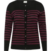KAFFE CURVE Cardigan 'Lizzy' lilla / sort