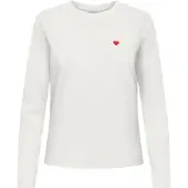JDY Shirts 'JDYPISA' carminrød / naturhvid