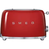 Smeg 50''s Style Brødrister TSF01RDEU Rød, 2 skive(r), Rød, Rustfrit stål, Knapper, Rustfrit stål, 950 W