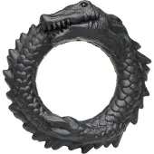XR Brands Black Caiman - Silicone Cock Ring - Black