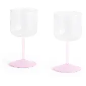 HAY Tint vinglas 25 cl 2-pak Clear-jade light pink-light pink
