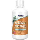 Now , Kolloidale Mineraler, Hindbær, 32 fl oz (946 ml)