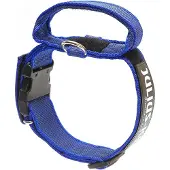 Julius-K9 K9 C&G Halsbånd,m/håndtag, blå/grå, 50mm/47-67c