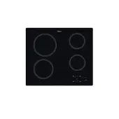 Whirlpool AKT 801/NE - Keramisk kogeplade - 4 plader - Niche - bredde: 56 cm - dybde: 49 cm - rammeløs - sort