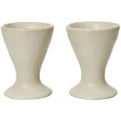Ferm Living Flow æggebægre 2-pak Off-white speckle