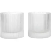 Ferm Living Ripple tumbler glas 25 cl 2-pak Frosted