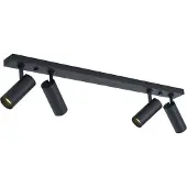 QAZQA Moderne loftlampe sort inkl. LED dæmpbar 4-lys - Tate