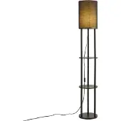 QAZQA Smart gulvlampe sort inkl. WiFi A60 - Stojon
