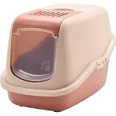 Savic Nestor kattetoilet - startpakke: toilet (champagne rosa/toskansk rød) + 2 filtre + 12 ‘Bag it up