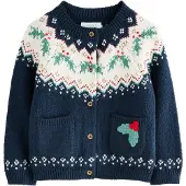 Next Cardigan navy / smaragd / rød / hvid