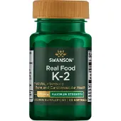 Swanson Health , Real Food K2, Maximum Strength, 200 mcg, 30 Softgels