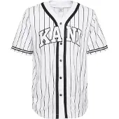 Karl kani Serif Pinstripe Baseball Kortærmet V-hals T-shirt