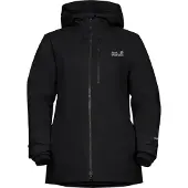 Jack Wolfskin Flowline 3in1, skijakke, dame, sort