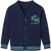 MINOTI Cardigan mørkeblå / grøn / hvid