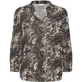 Kaffe Bluse 'Linda' greige / sort / hvid